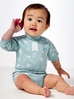 Splash About Baby Happy Nappy Wetsuit Swimsuit With Swim Diaper Sunny Bear 3-8M